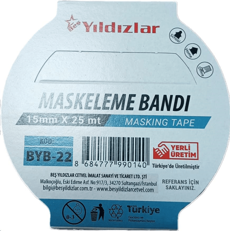 YILDIZLAR 15x25 MASKELEME BANTI BYB-22 (Best)
