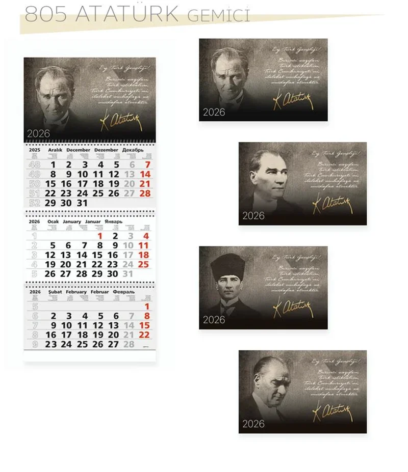 GIPTA ATATÜRK BRİSTOL GEMİCİ TAKVİMİ A05BRS