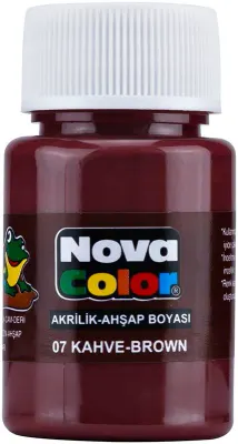 NOVA COLOR AKRİLİK BOYA KAHVE ŞİŞE NC-175