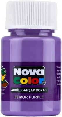 NOVA COLOR AKRİLİK BOYA MOR ŞİŞE NC-177