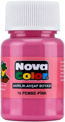 NOVA COLOR AKRİLİK BOYA PEMBE ŞİŞE NC-178