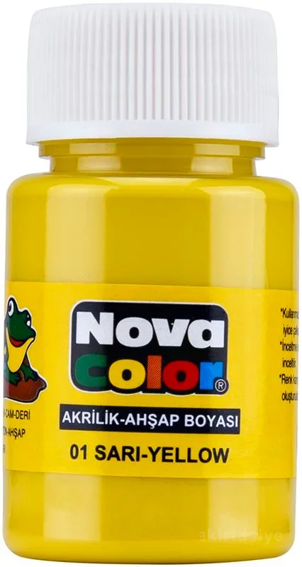NOVA COLOR AKRİLİK BOYA SARI ŞİŞE NC-169