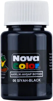 NOVA COLOR AKRİLİK BOYA SİYAH ŞİŞE NC-174