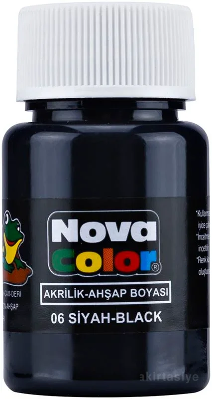 NOVA COLOR AKRİLİK BOYA SİYAH ŞİŞE NC-174
