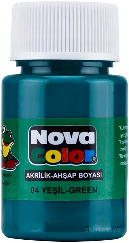 NOVA COLOR AKRİLİK BOYA YEŞİL ŞİŞE NC-172