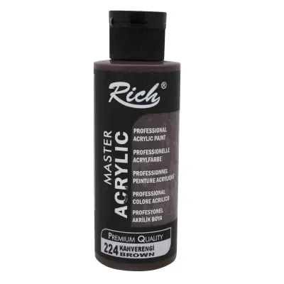 RICH AKRİLİK BOYA 224 KAHVERENGİ 120 cc