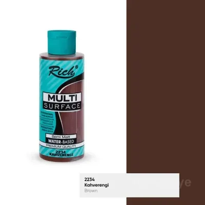 RICH MULTİ AKRİLİK BOYA 2234 KAHVERENGİ 120 cc