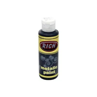 RICH 0770 METALİK AKRİLİK BOYA 03985 SİYAH 120 cc