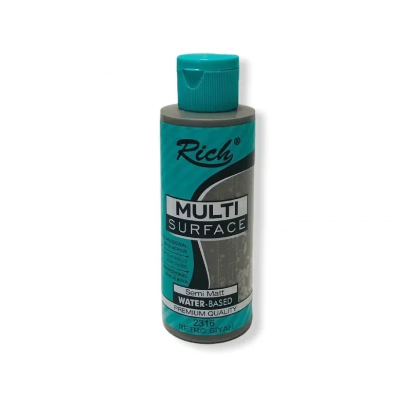 RICH MULTİ AKRİLİK BOYA 2316 RETRO SİYAH 120 cc