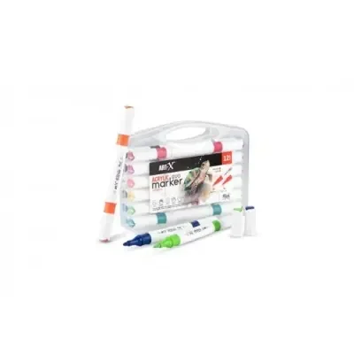 RICH ART-X AKRİLİK MARKER DUO ÇİFT UÇLU KALEM 12 Lİ SET KLM-18057