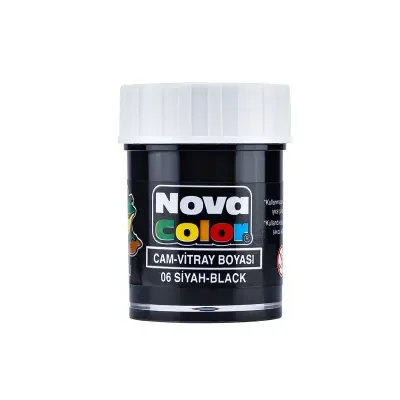 NOVA COLOR CAM BOYASI SİYAH SU BAZLI NC-154