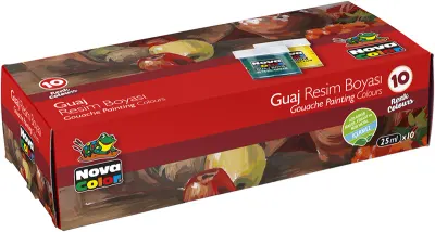 NOVA COLOR 10 RENK GUAJ BOYA ŞİŞE NC-114