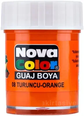 NOVA COLOR GUAJ BOYA TURUNCU ŞİŞE NC-110