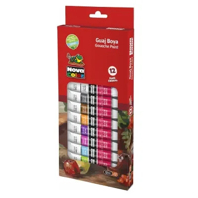NOVA COLOR 12 RENK GUAJ BOYA TÜP NC-781