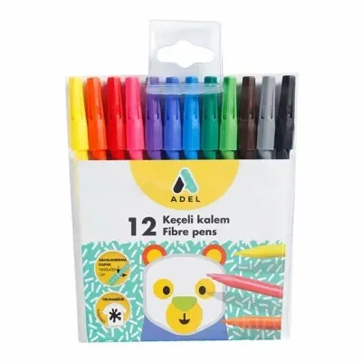 ADEL 12 RENK KEÇELİ KALEM 213001