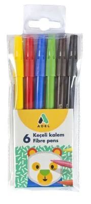 ADEL 6 RENK KEÇELİ KALEM TAKIM 20222001