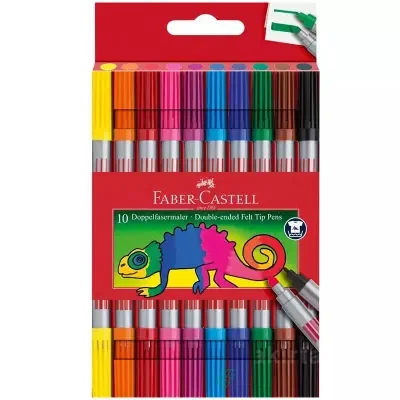 FABER 10 RENK ÇİFT TARAFLI KEÇELİ KALEM 151110