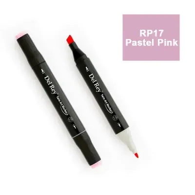 DEL REY TWIN MARKER RP17 PASTEL PİNK ÇİFT UÇLU GRAFİK KALEMİ MN-DR017