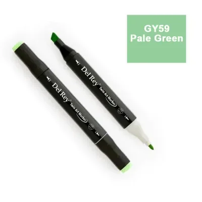 DEL REY TWIN MARKER GY59 PALE GREEN ÇİFT UÇLU GRAFİK KALEMİ MN-DR059