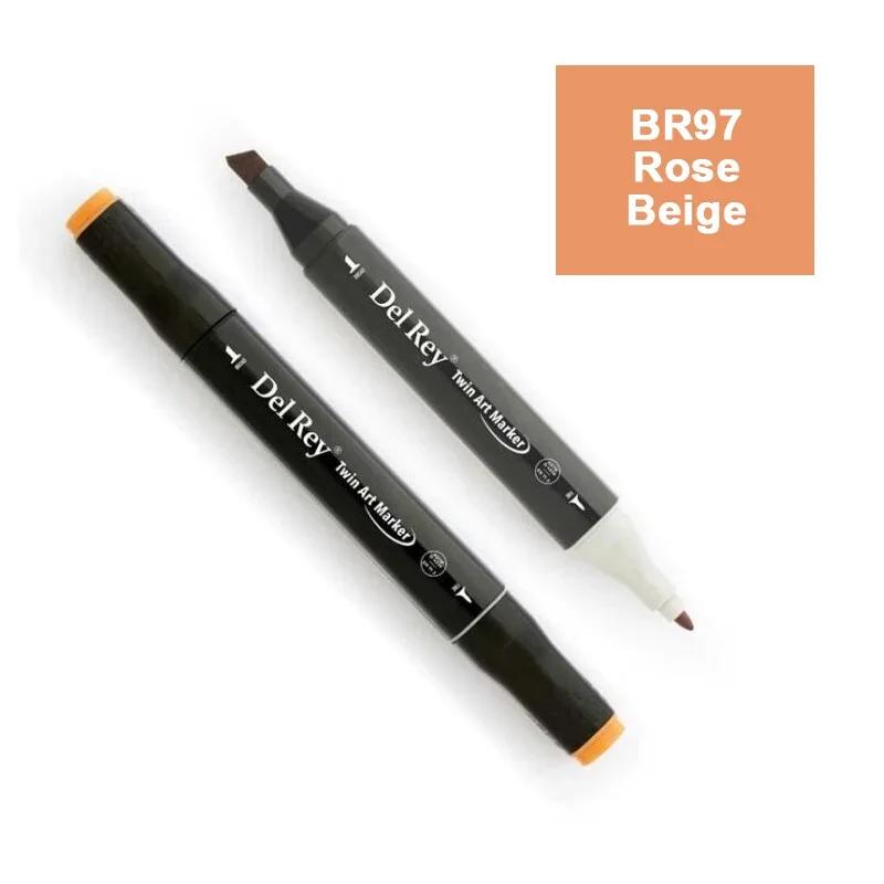 DEL REY TWIN MARKER BR97 ROSE BEİGE ÇİFT UÇLU GRAFİK KALEMİ MN-DR097