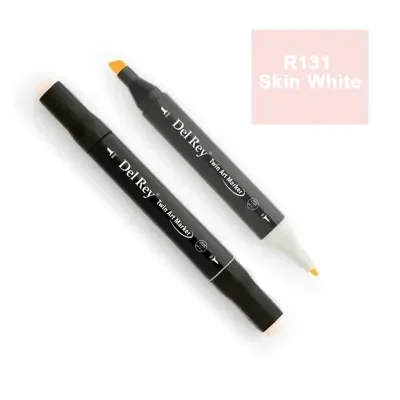 DEL REY TWIN MARKER R131 SKİN WHİTE ÇİFT UÇLU GRAFİK KALEMİ MN-DR131