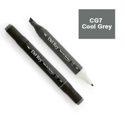 DEL REY TWIN MARKER CG7 COOL GREY ÇİFT UÇLU GRAFİK KALEMİ MN-DRCG7