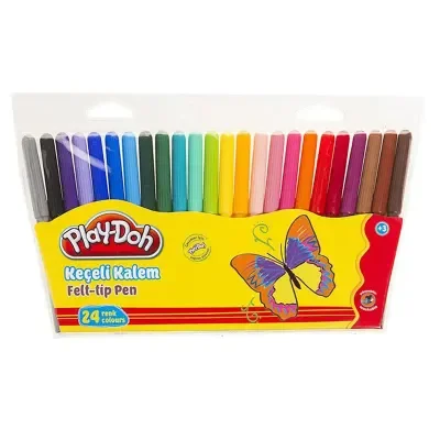 PLAY-DOH 24 RENK KEÇELİ KALEM 2 MM (PVC)