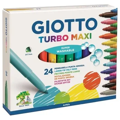 GIOTTO 455000 TURBO MAXI 24 RENK KEÇELİ KALEM
