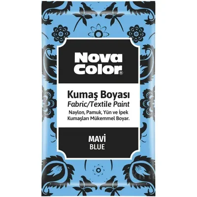 NOVA COLOR TOZ KUMAŞ BOYASI MAVİ 12 GR NC-902