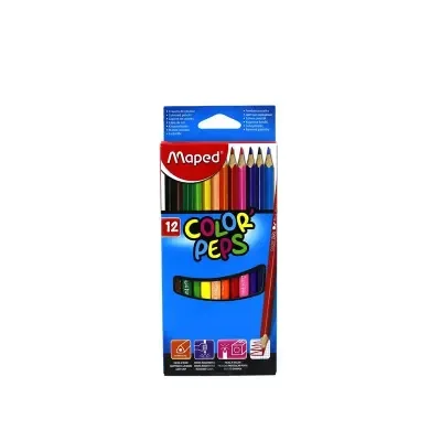 MAPED 183212 12 RENK KURU BOYA KALEMİ 1/1 TAM BOY