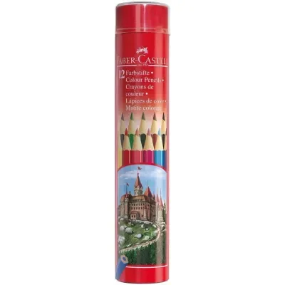 FABER 12 RENK METAL TÜP KURU BOYA KALEMİ 116512