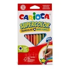 CARİOCA SUPERCOLOR MAXI ÜÇGEN KURU BOYA KALEMİ 12'Lİ 43451