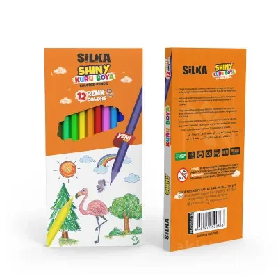 SİLKA ART.86 SHINY 12 RENK TAM BOY KURU BOYA KL2-HS12-12