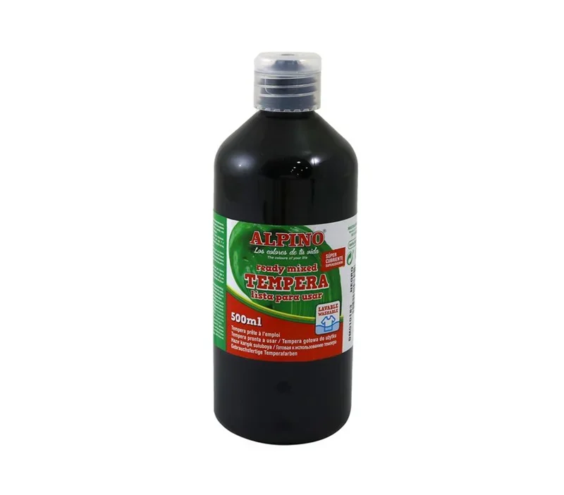 ALPINO TEMPERA SİYAH SULUBOYA 500 ml DM-010183