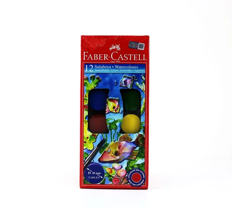 FABER 12 RENK SULU BOYA  BÜYÜK BOY 125012