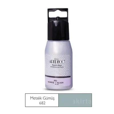 ARTDECO Y-040C-682 BOYUTLU BOYA 60 ml GÜMÜŞ