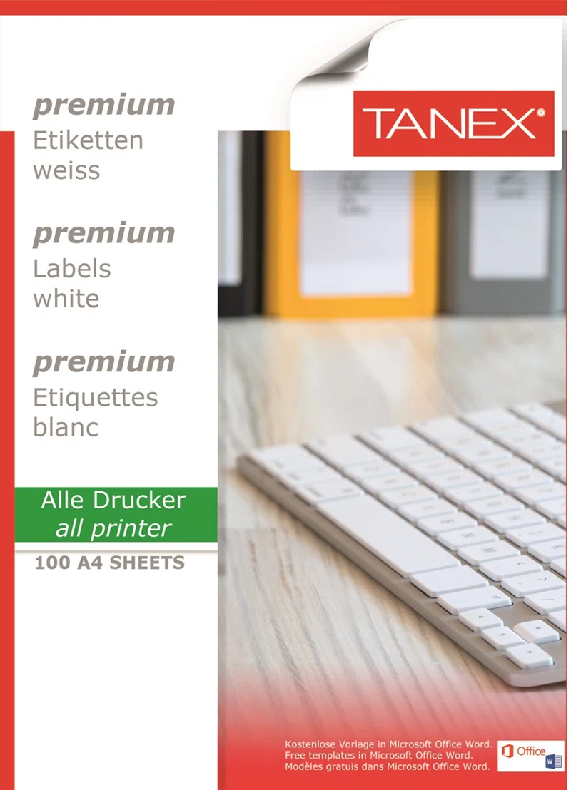 TANEX LASER ETİKET TW-2024 64 X 34 MM ( 24 ) 100 LÜ