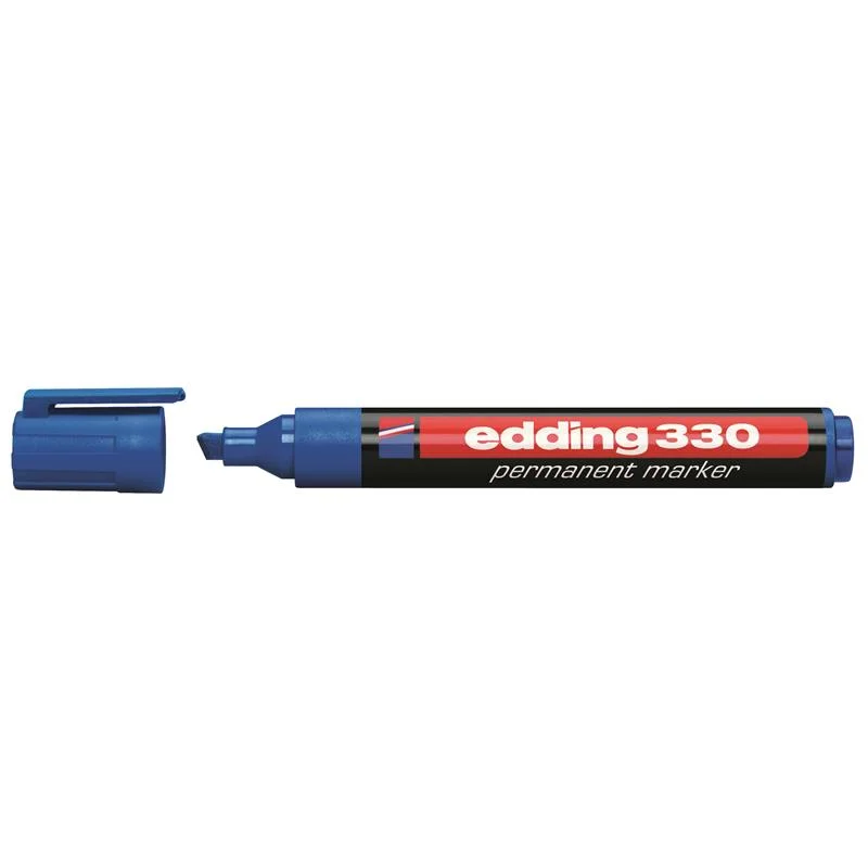 EDDİNG 330 MAVİ PERMANENT KESİK UÇ MARKER KALEM (Best)