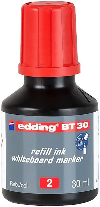 EDDİNG BT30 KIRMIZI TAHTA KALEMİ MÜREKKEBİ 30 ml (Best)