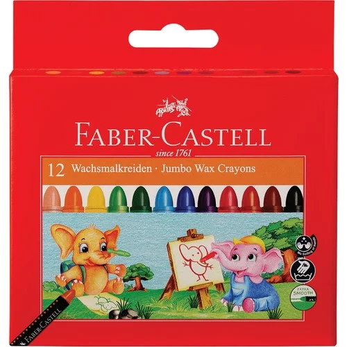 FABER 12 RENK SÜPER YIKANABİLİR MUM BOYA 5281120040 (Best)