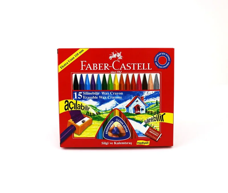 FABER 15 Lİ SİLİNEBİLİR WX CRAYON PASTEL 1122715 (Best)