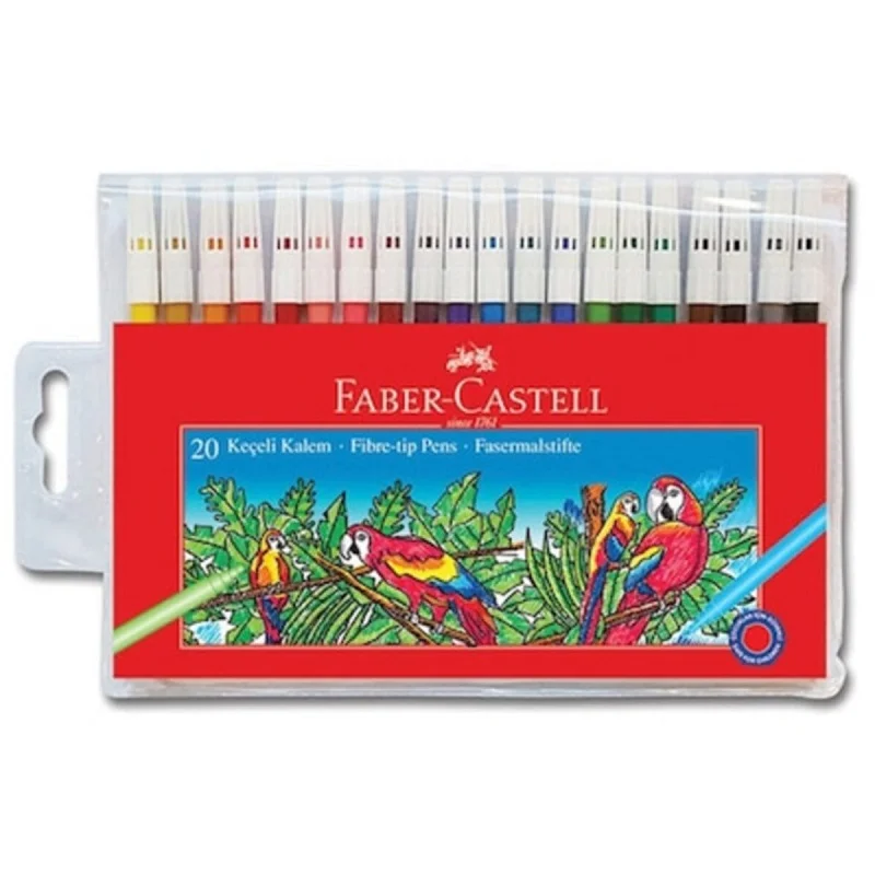 FABER 20 RENK YIKANABİLİR KEÇELİ KALEM 67155120 (Best)
