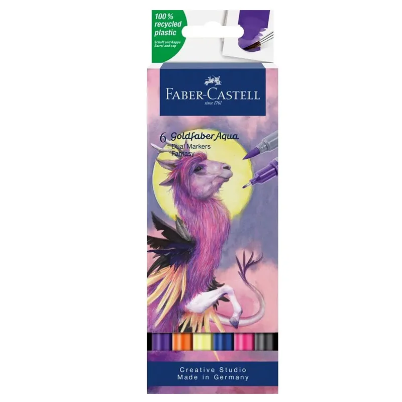 FABER AQUA ÇİFT UÇLU MARKÖR KALEM 6 LI FANTSY 881645260 (Best)