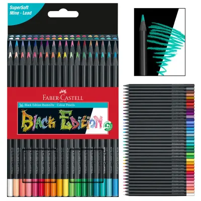 FABER BLACK EDITION 36 RENK KURU BOYA 116436 (Best)
