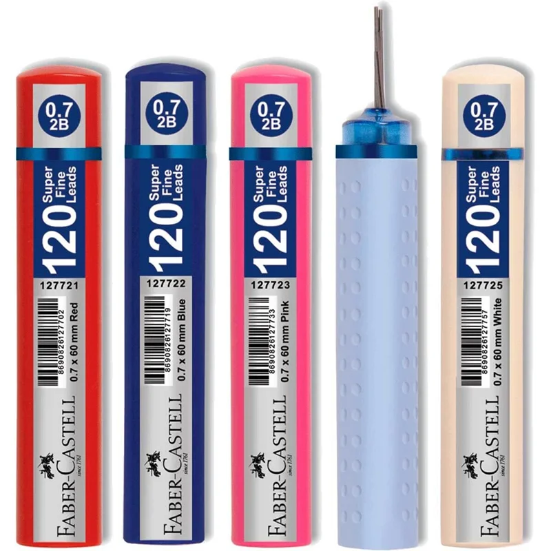 FABER GRIP MİN 0.7 MAVİ 60 mm 120 Lİ TÜP 127722 (Best)