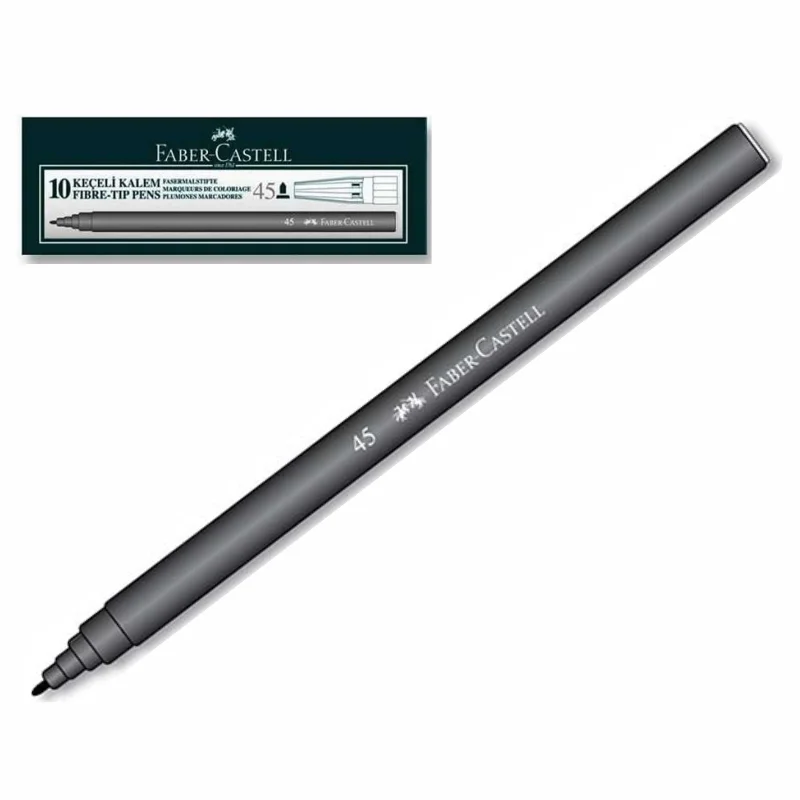 FABER SİYAH KEÇELİ KALEM 45 155002 (Best)