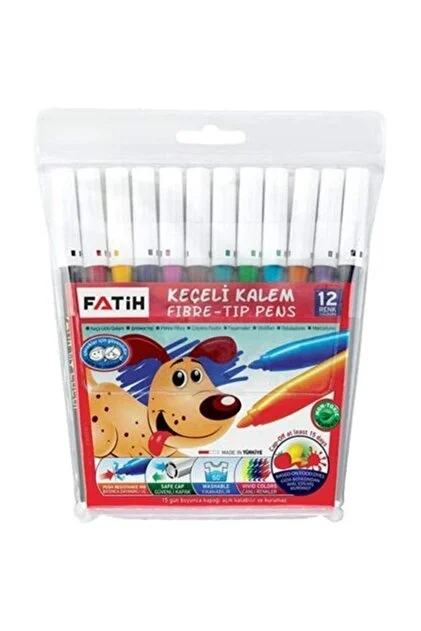 FATİH 12 RENK KEÇELİ KALEM TAKIM 34020 (Best)