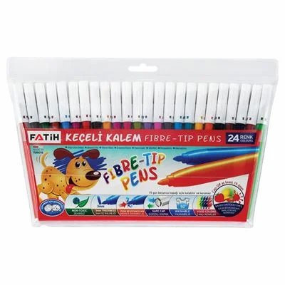 FATİH 24 RENK KEÇELİ KALEM TAKIM 34050 (Best)