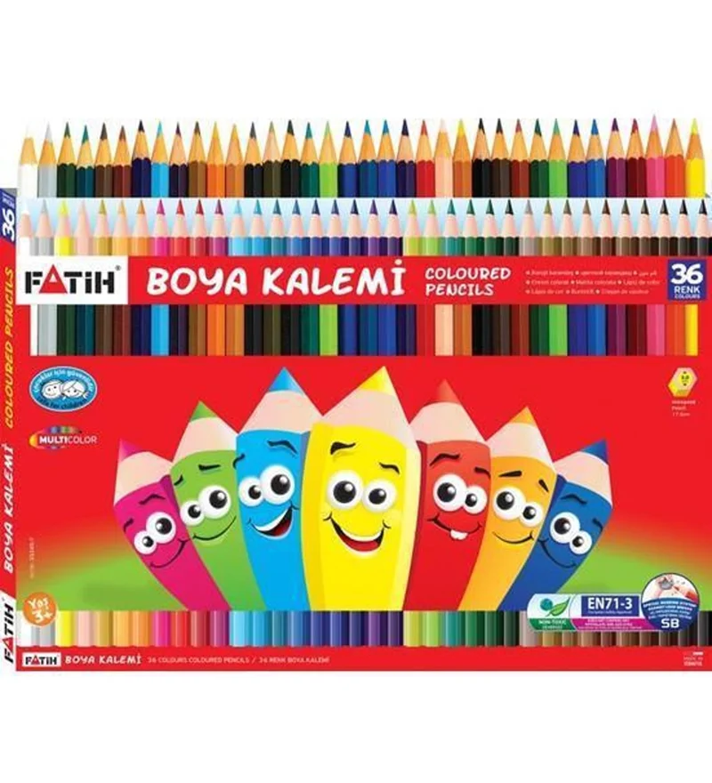 FATİH 36 RENK TAM BOY KURU BOYA 33245 (Best)