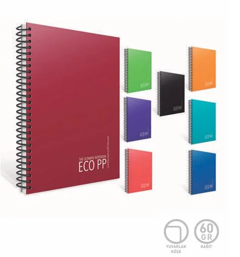 GIPTA 2032 EKO A4 100 YP ÇİZGİLİ SPR PP KAPAK DEFTER (Best)